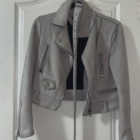 COPY - Zara suede Moto jacket in grey 🤍 - Picture 2 of 2